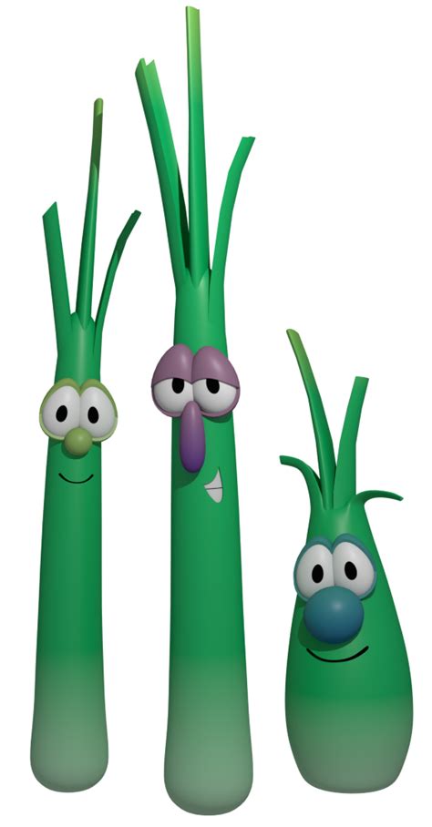 Larry the Cucumber (VeggieTales) Jimmy Gourd (VeggieTales) Jerry Gourd (VeggieTales) The Scallions (VeggieTales) 12. . Scallion veggietales